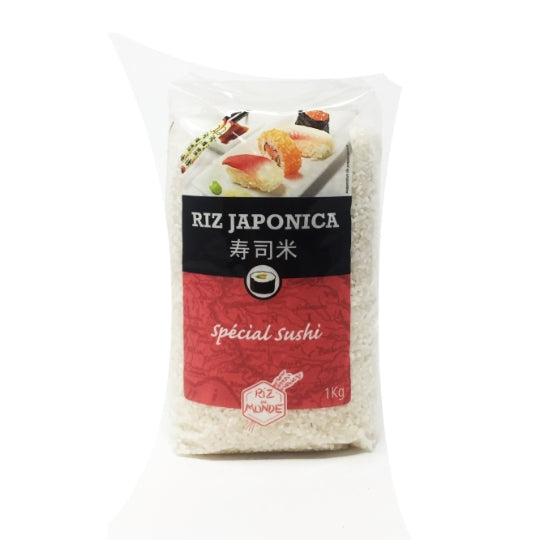 Riz Japonica Spécial Sushi RIZ DU MONDE — le paquet de 1 kg — Lot de 3